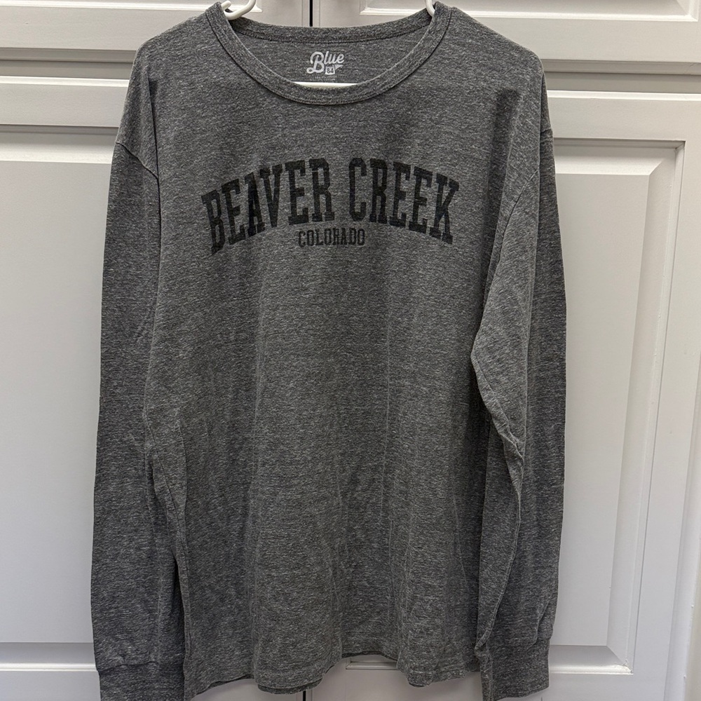 Blue 84 Men's Long Sleeve Gray Beaver Creek Tee